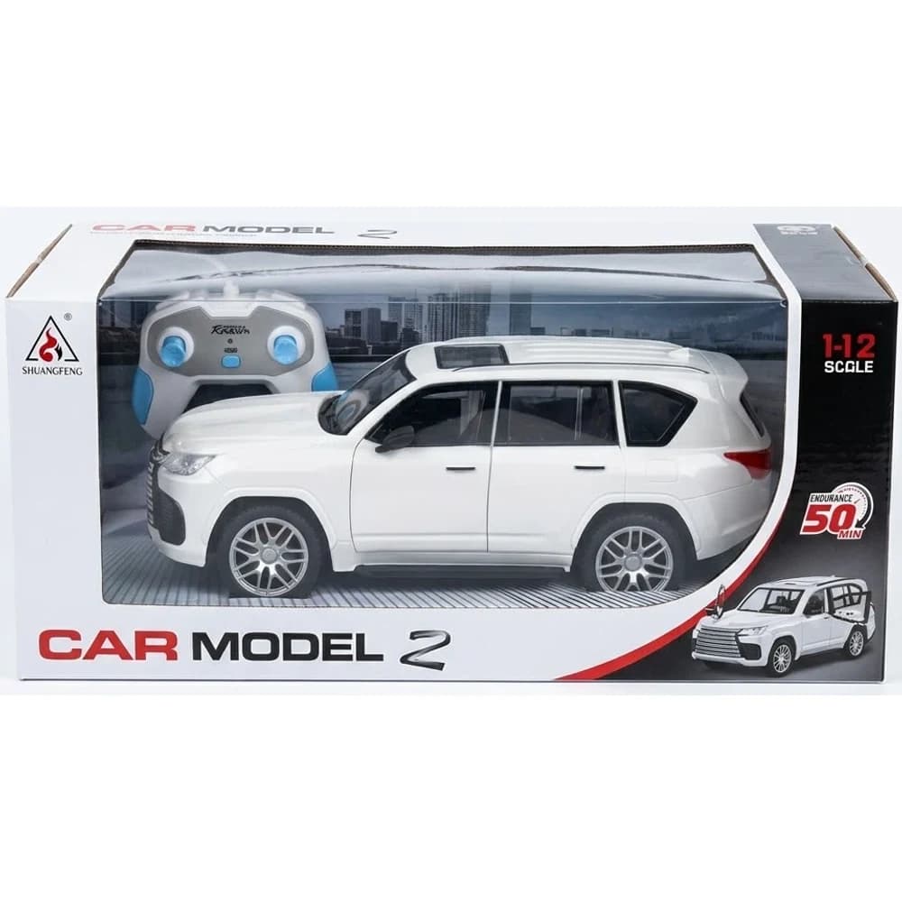 Car Model 2 white SUV remote control car in box with remote