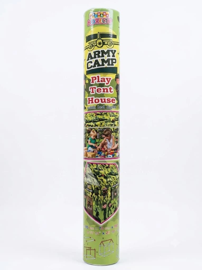 Archana Novelty Army Camp play tent house tube pack with LED light