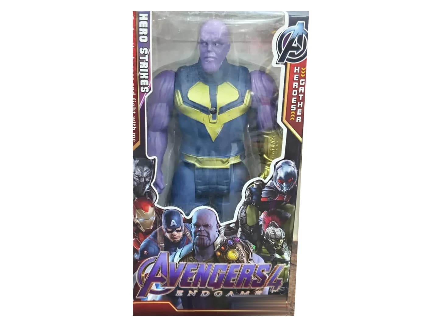 Avengers 4 Endgame Thanos Hero Strikes action figure in its window box