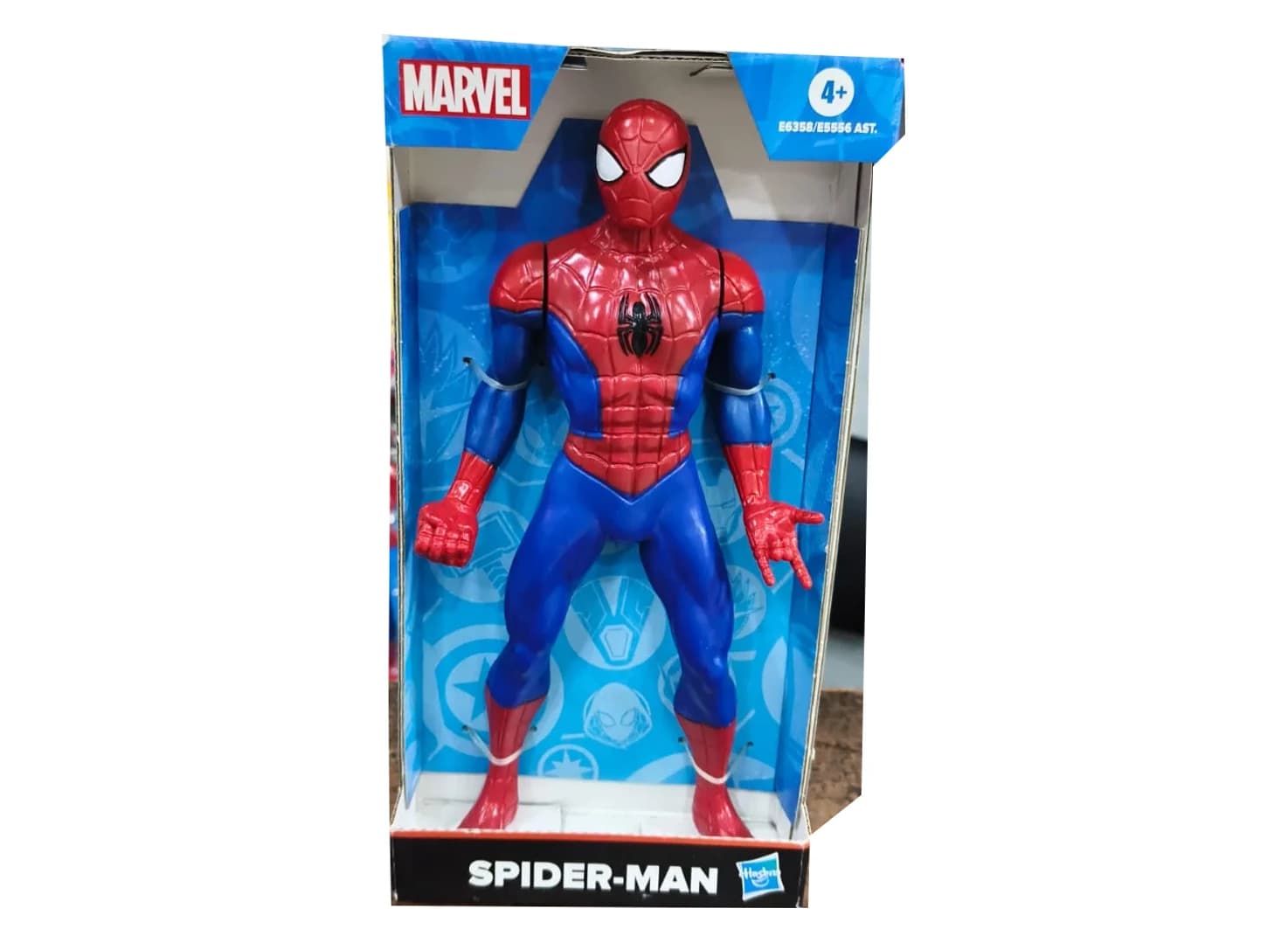 Marvel Spider-Man action figure by Hasbro in its display box